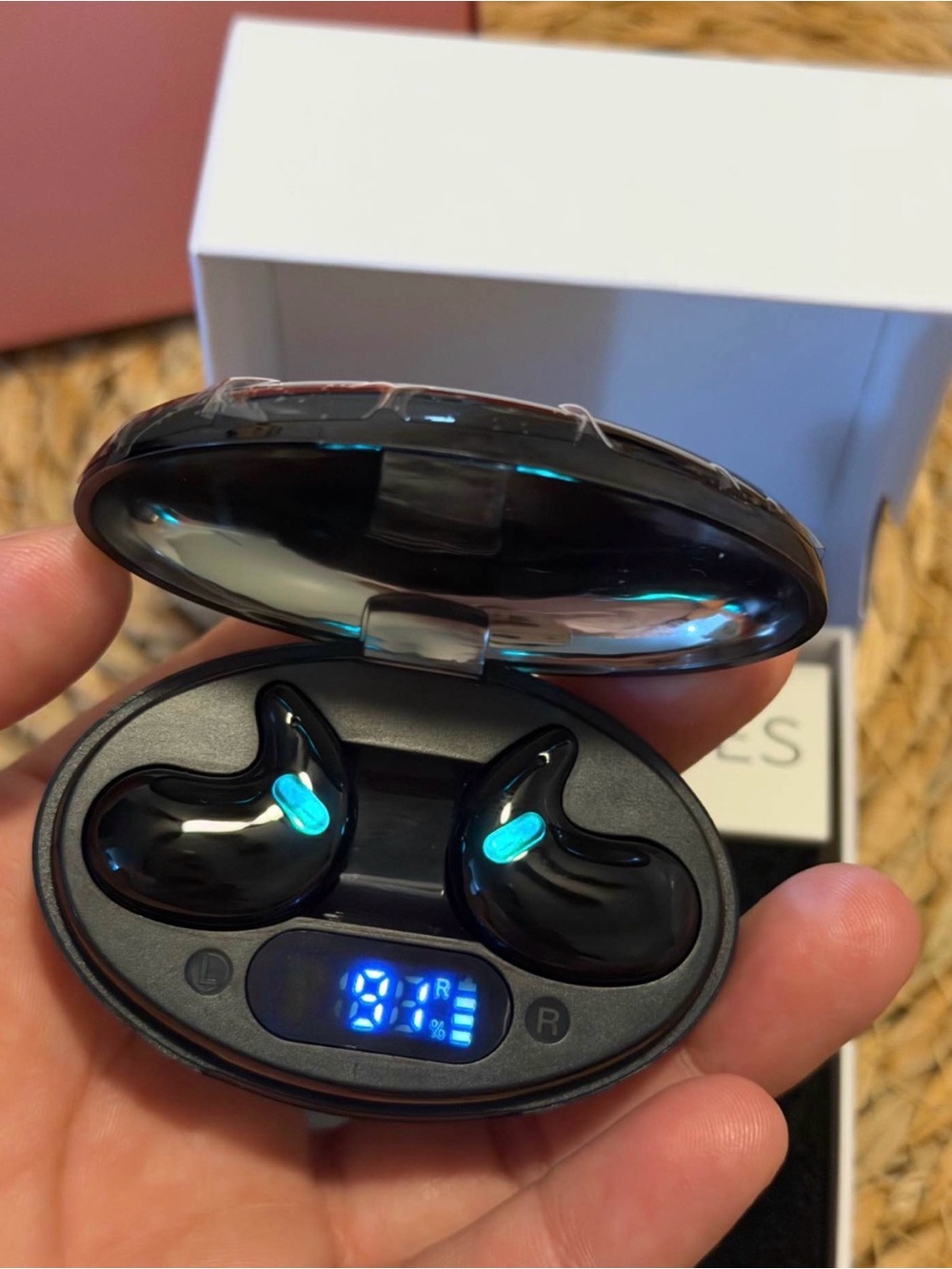 Wireless True Wireless Earbuds with Charging Case - Black